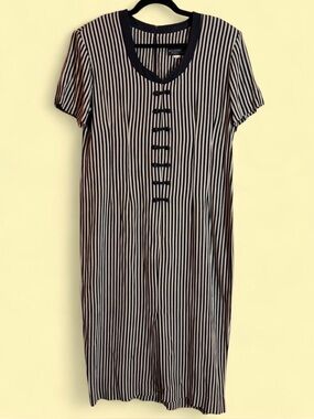 Vintage Black & White Striped Dress